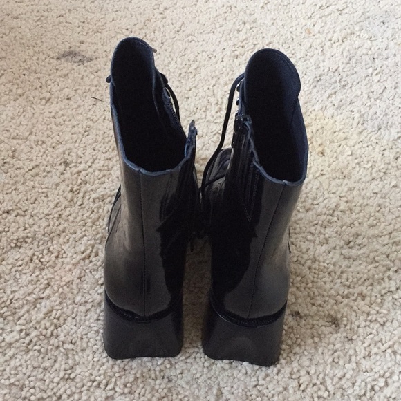 Jeffrey Campbell Lace Up square toe boots - Picture 3 of 5